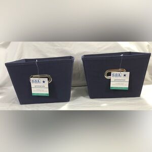 Navy Blue Storage Bins.12.99” L x 10.83” Wx7.48”H
